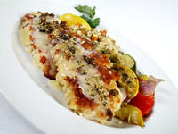 Pamersan Encrusted Flounder with Lemon Butter and Capers
